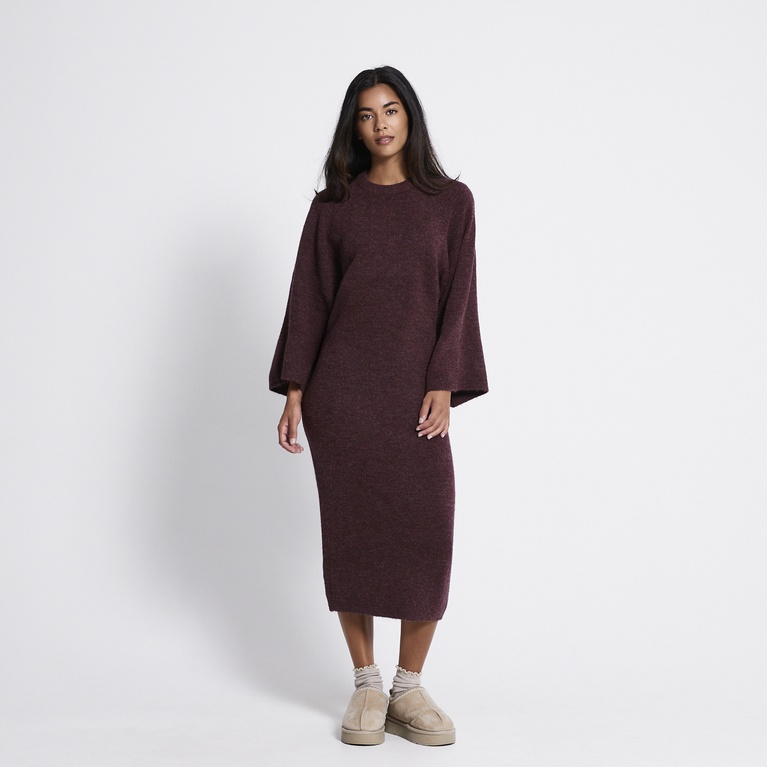 Midi knit dress "Dawn" Plum